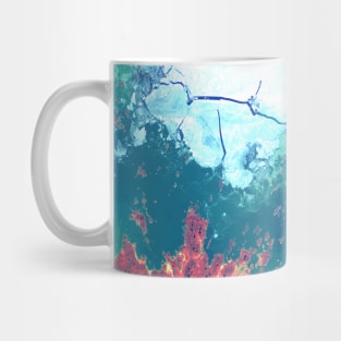 Satellite Image of Canada Frozen Coast Mug